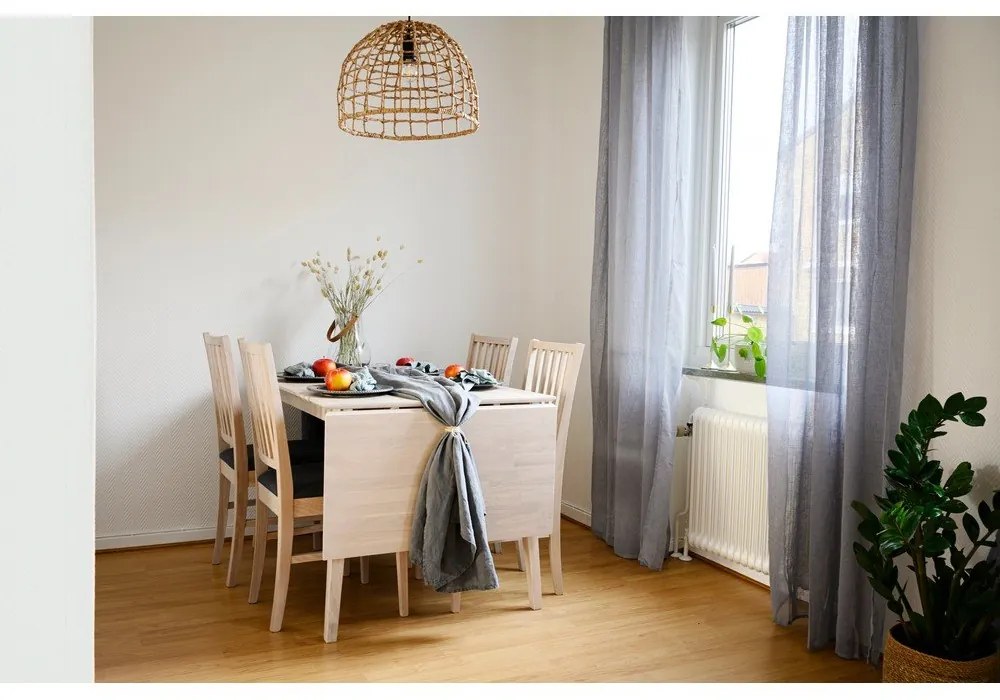 Filippa matt lakkozott tölgyfa étkezőasztal lehajtható asztallappal, 120 x 80 cm - Rowico