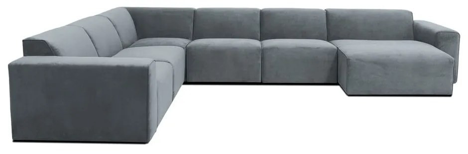 Szürke kordbársony sarokkanapé (bal oldali) Sting – Scandic