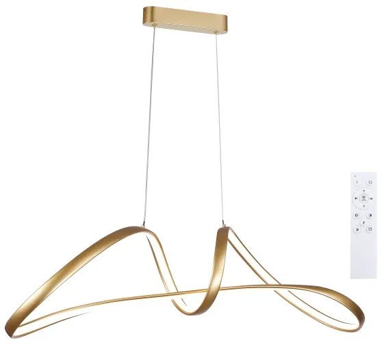 Brilagi-LED Fényerőszabályozható kábelre függesztett csillár TWISTER LED/60W/230V 3000-6000K arany + távirányító