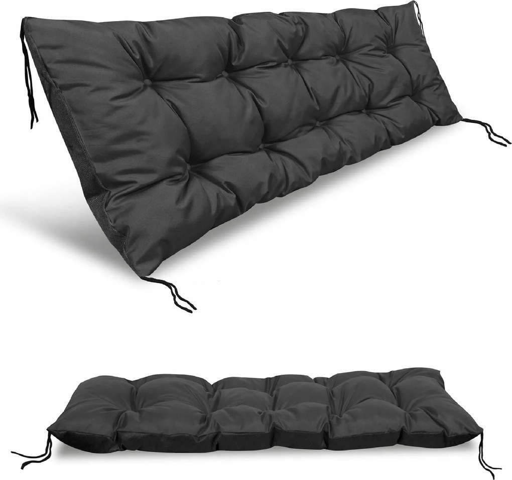 Kerti párna 100x50 cm raklap padhoz hinta vízálló fekete