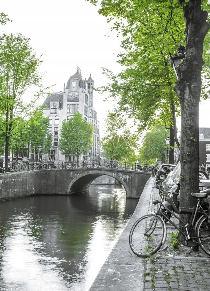 Poszter 20,5x28,4cm Csatorna Amszterdam városon keresztül 9, Assaf Frank