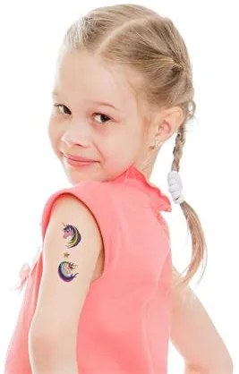 Matrica, tetoválás, 1 ív, 76x120 mm, AVERY ZWECKFORM, Z-Design No.56767, unikornisok (AY56767)