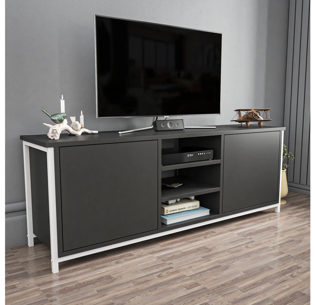 TV asztal Otosello (fehér + antracit). 1107342