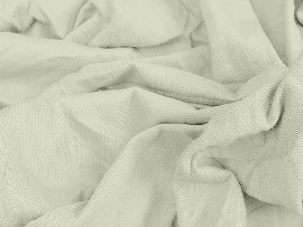 Jersey gumis lepedő világos krémszínű 180 x 200 cm