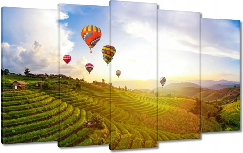 Vászonkép 100x60 Tájkép Thaiföld Léggömbök