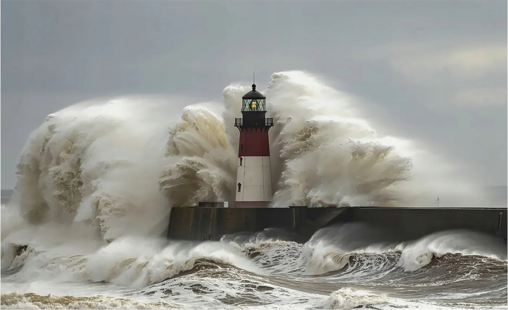 Flizelin tapéta falra Prémium tengeri hullámok 416x254 Ragasztó