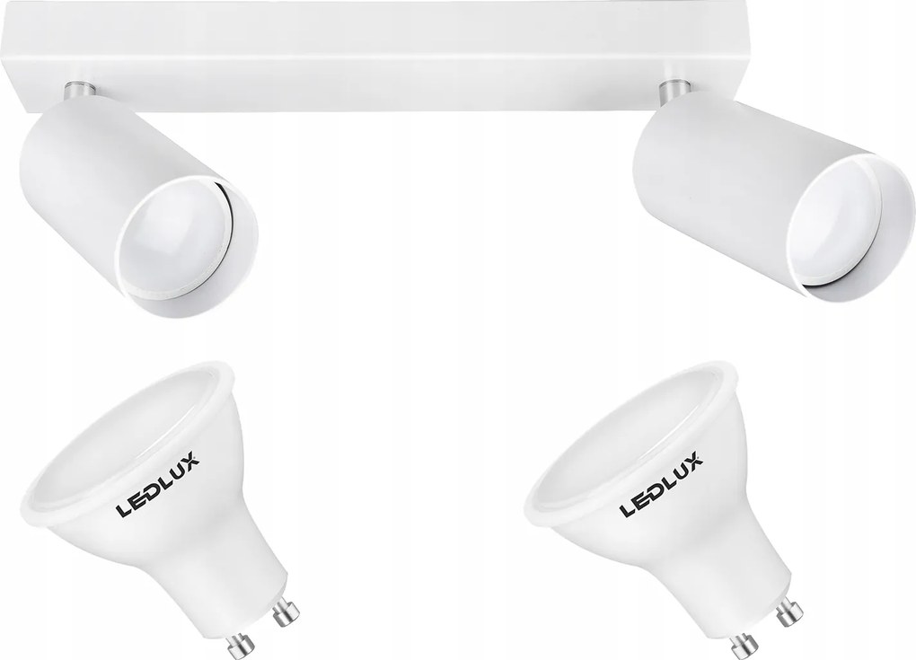 Mennyezeti lámpa szett halogén sín lámpatest 2x GU10 6,5W