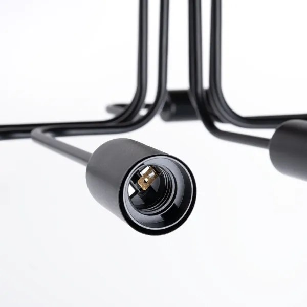 Sollux SL.1448 - Felületre szerelhető csillár VECTOR 8xE27/15W/230V fekete