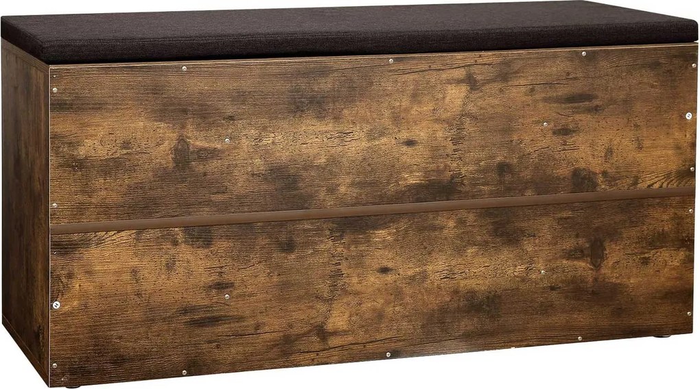 10 cipőtároló pad, cipőpad, cipőtartó párnával, rusztikus barna
