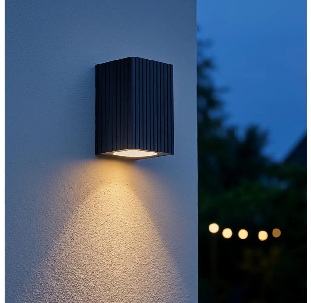 Brilliant - Kültéri fali lámpa JELANI 1xGU10/10W/230V IP44 fekete