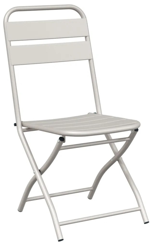 Összecsukható Kerti Székek 2 db Bézs 42x52x82 cm Porszórt Acél