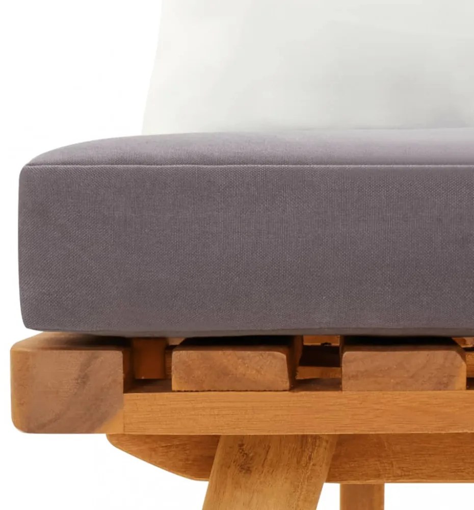 tömör akácfa kerti pad párnákkal 115 cm