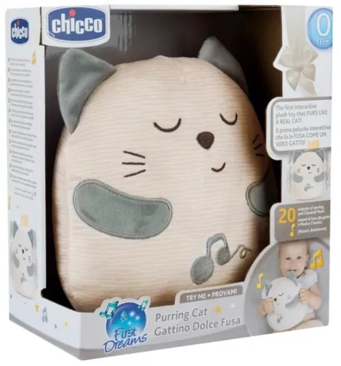 Chicco - Plüss Interaktív játék macska 3xAAA