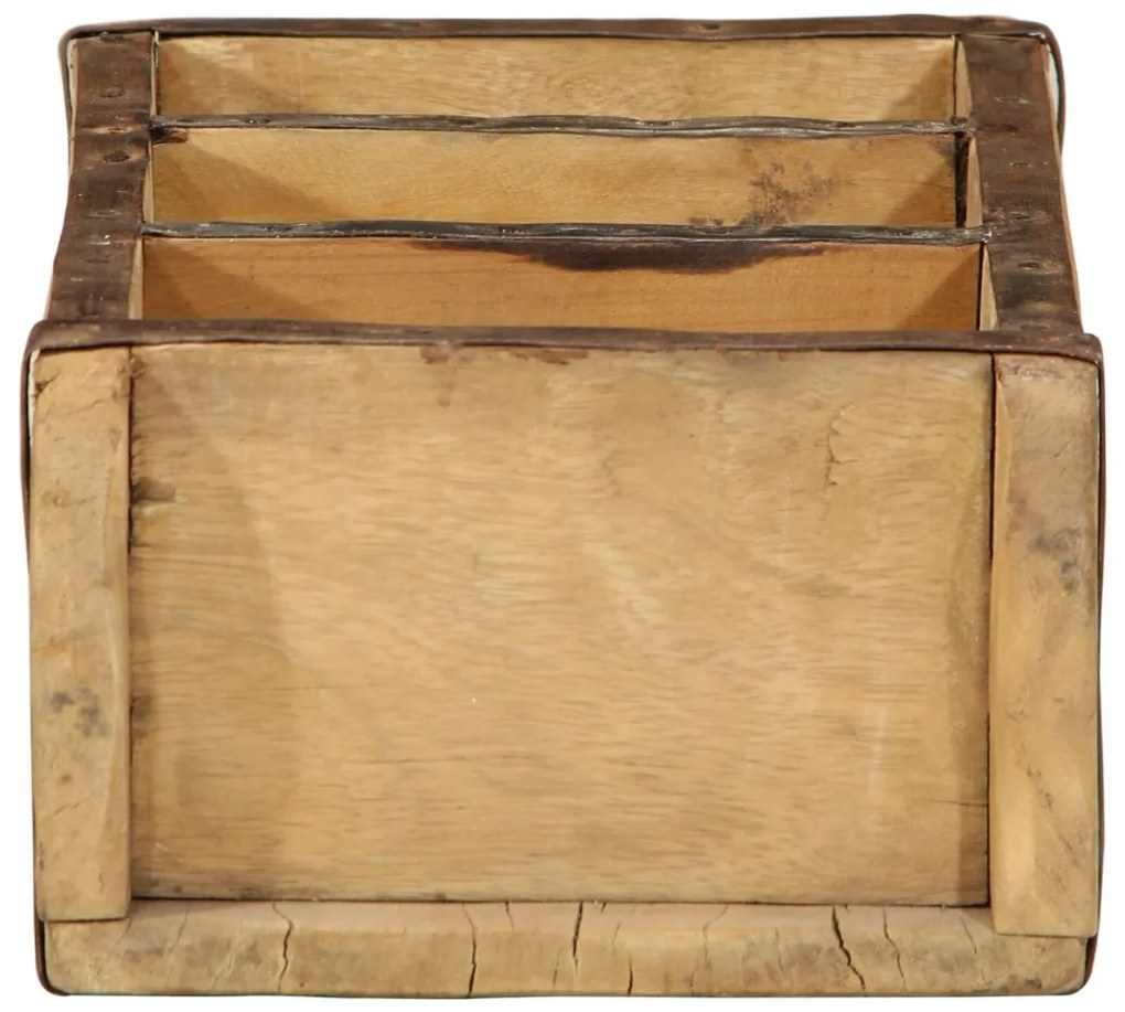 Tálca 30x14x9 cm Tömör Fa Újrahasznosított