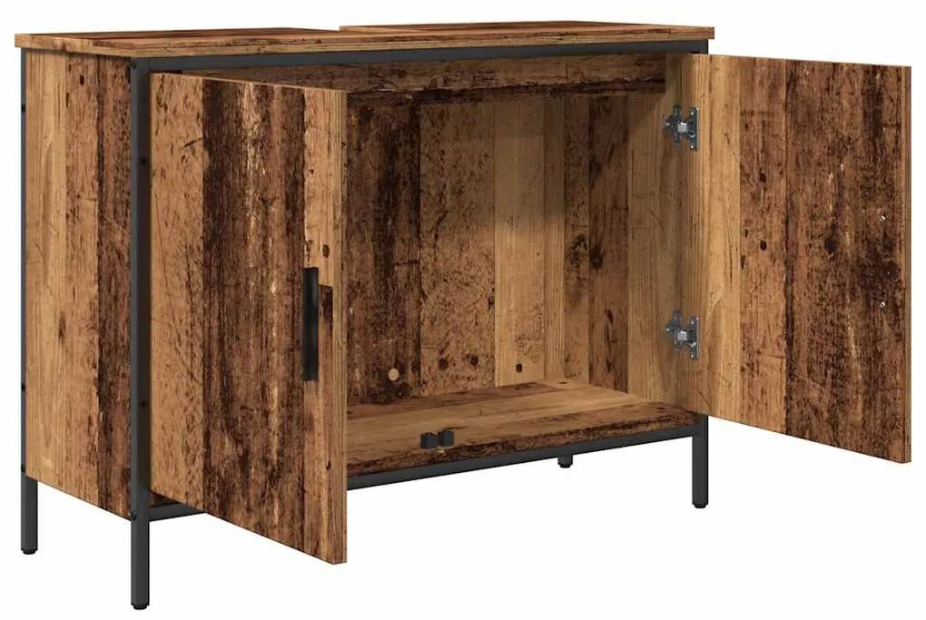 antik fa színű mosdószekrény 80 x 30 x 60 cm