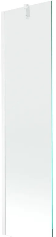 Mexen Next, kádparaván 1 szárny 50 x 150 cm, fix szárny, 6 mm átlátszó üveg, fehér profil, 895-050-000-00-00-20
