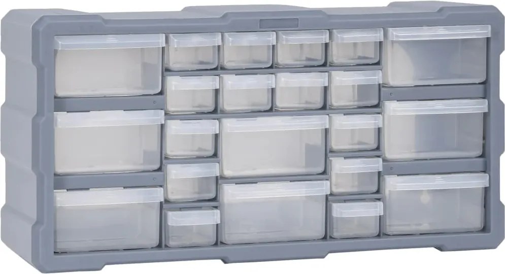 vidaXL többfiókos szervező 22 fiókkal 49 x 16 x 25,5 cm