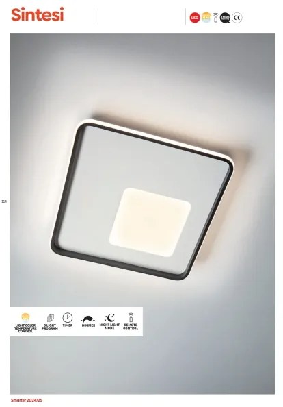 Redo 05-961-LED Dimmelhető mennyezeti lámpa SINTESI LED/53W/230V 3000-6000K + távirányító