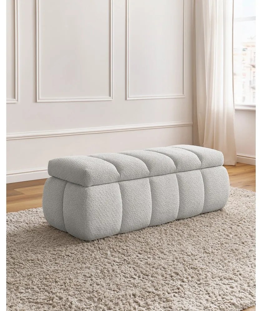 Világosszürke buklé pad – Bobochic Paris