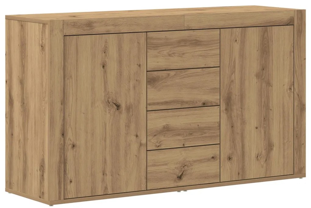 Oldalfal Kézműves tölgy Szerelt fa 120 x 36 x 69 cm Tároló fal