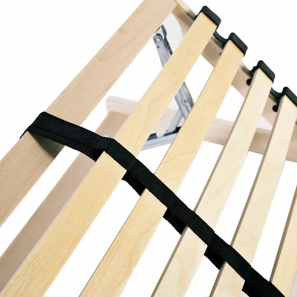 Lécalap fejtámlával Barna 70 x 190 cm Tömör bükkfa