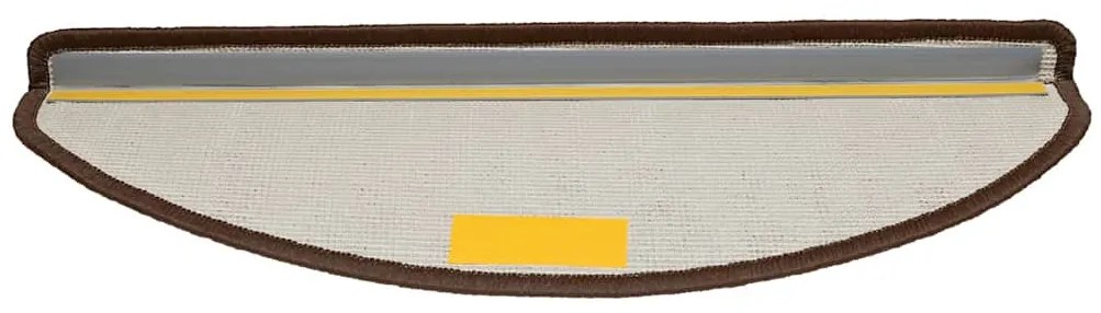 30 db barna lépcsőszőnyeg 65x21x4 cm