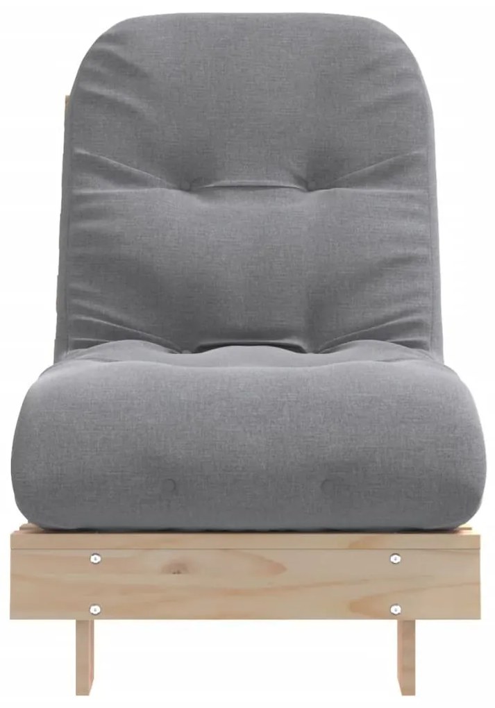 tömör fenyőfa futon kanapéágy matraccal 60 x 206 x 11 cm