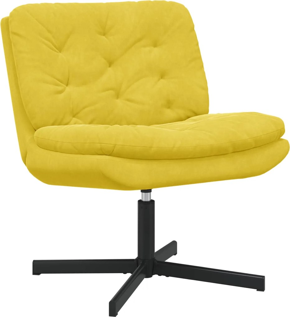 vidaXL Forgatható Pihenőszék Sárga 63 x 75 x 76 cm Bársony