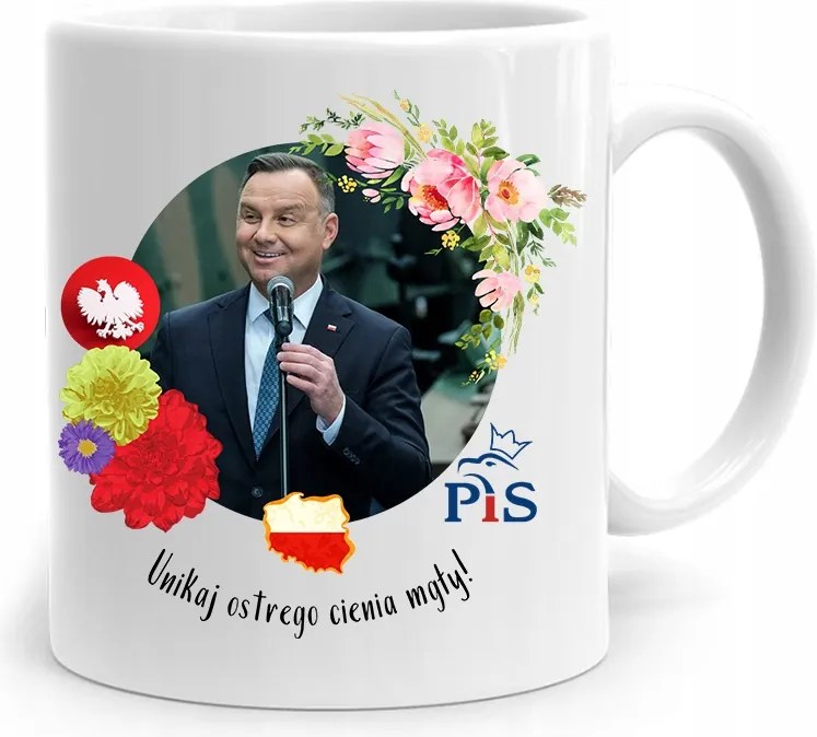 Andrzej Duda Pis Elnök Bögre Éles Ködárnyék fényképes nyomtatással