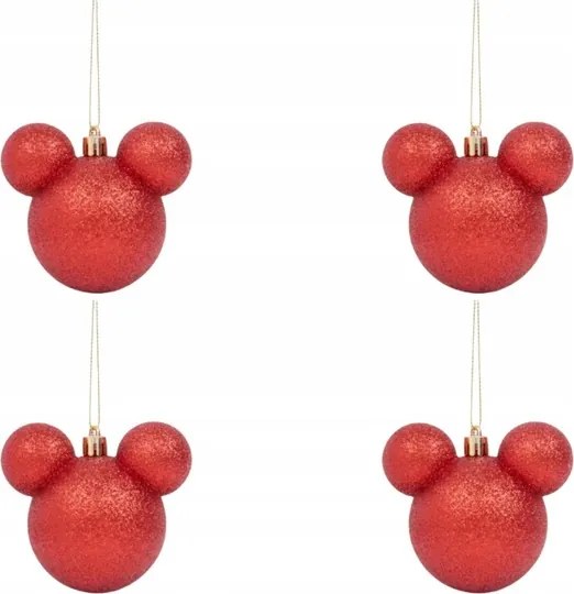 Karácsonyfadísz Disney Mickey egér 4 db-os, ajándéknak is tökéletes