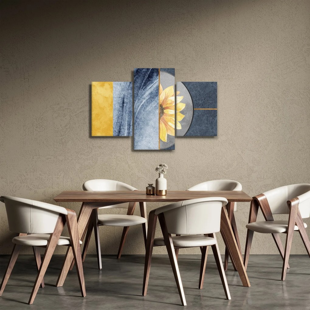 Kép - Formák és a virág (90x60 cm)