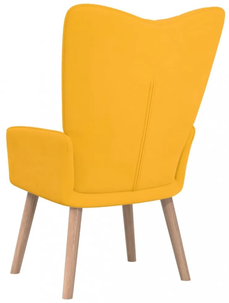 mustársárga bársony pihenőfotel
