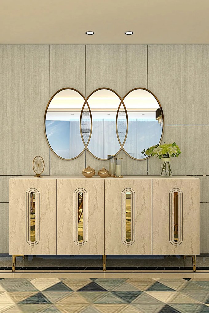 Rany 150 - White, Travertine, Gold
