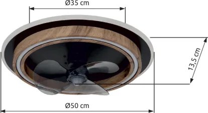 GLOBO 03655 BOZAN Ventilátoros lámpa IP20
