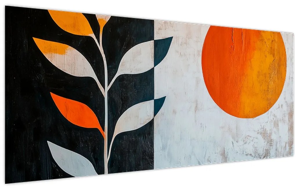 Kép - Növény és nap absztrakciója (120x50 cm)