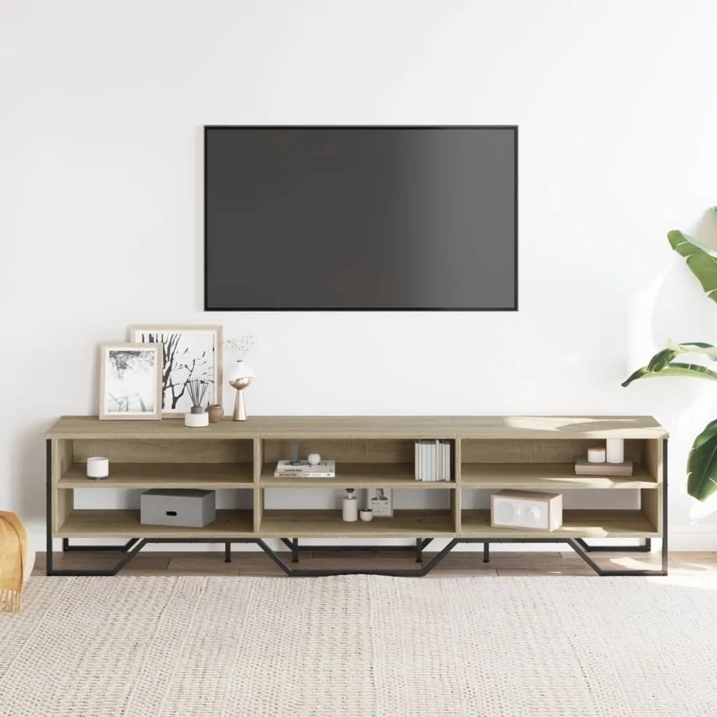 sonoma tölgyszínű szerelt fa TV-szekrény 180 x 34 x 41 cm