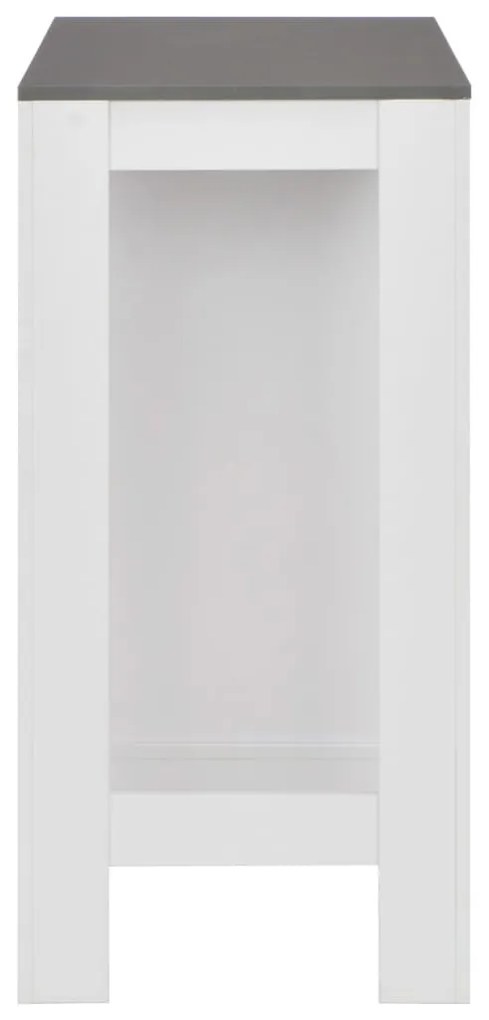 Fehér bárasztal polccal 110 x 50 x 103 cm