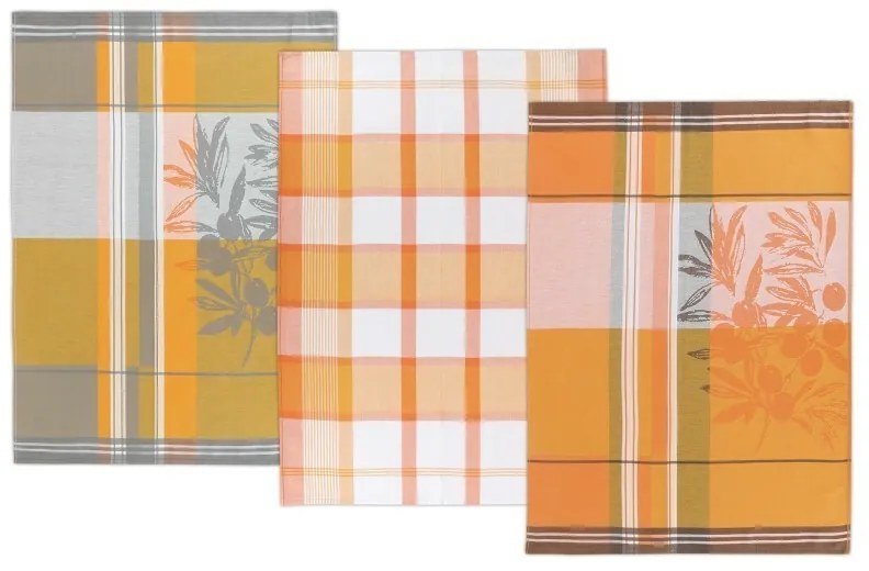 Bellatex Oliva konyhai törölköző, 50 x 70 cm, 3db-os szett