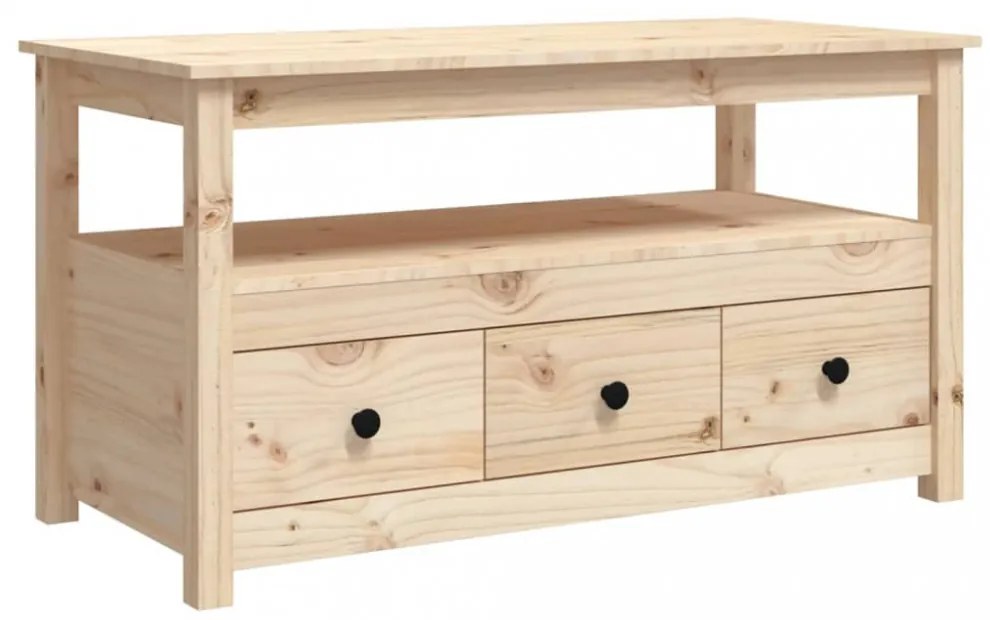 tömör fenyőfa dohányzóasztal 102 x 49 x 55 cm