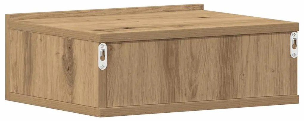2 db szerelt fa lebegő éjjeliszekrények 40x32x15 cm