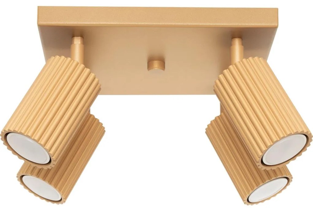 Sollux SL.1564 - Spotlámpa KARBON 4xGU10/10W/230V arany