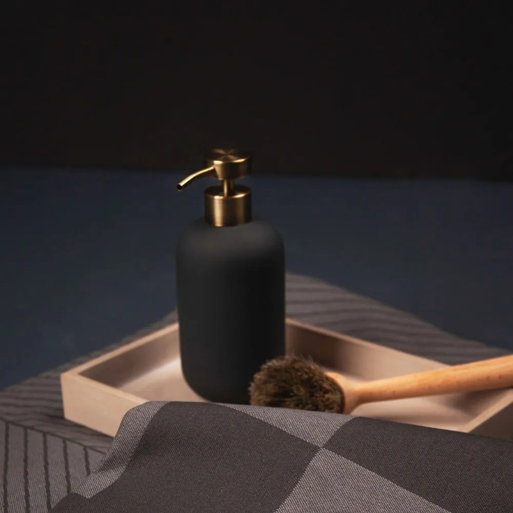 Antracitszürke kerámia szappanadagoló 200 ml Lotus – Mette Ditmer Denmark