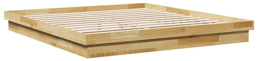 tömör fa tölgyfa ágykeret matrac nélkül 200x200 cm