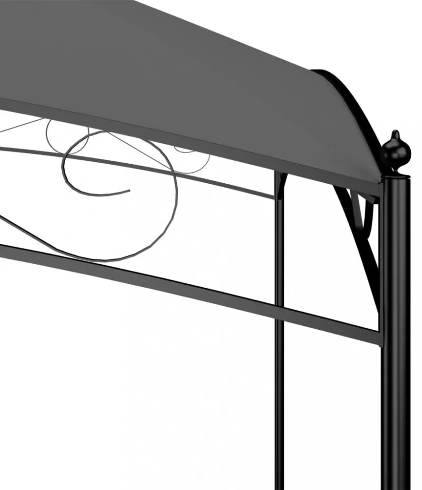 antracitszürke pavilon 3 x 4 x 2,65 m 180 g/m²