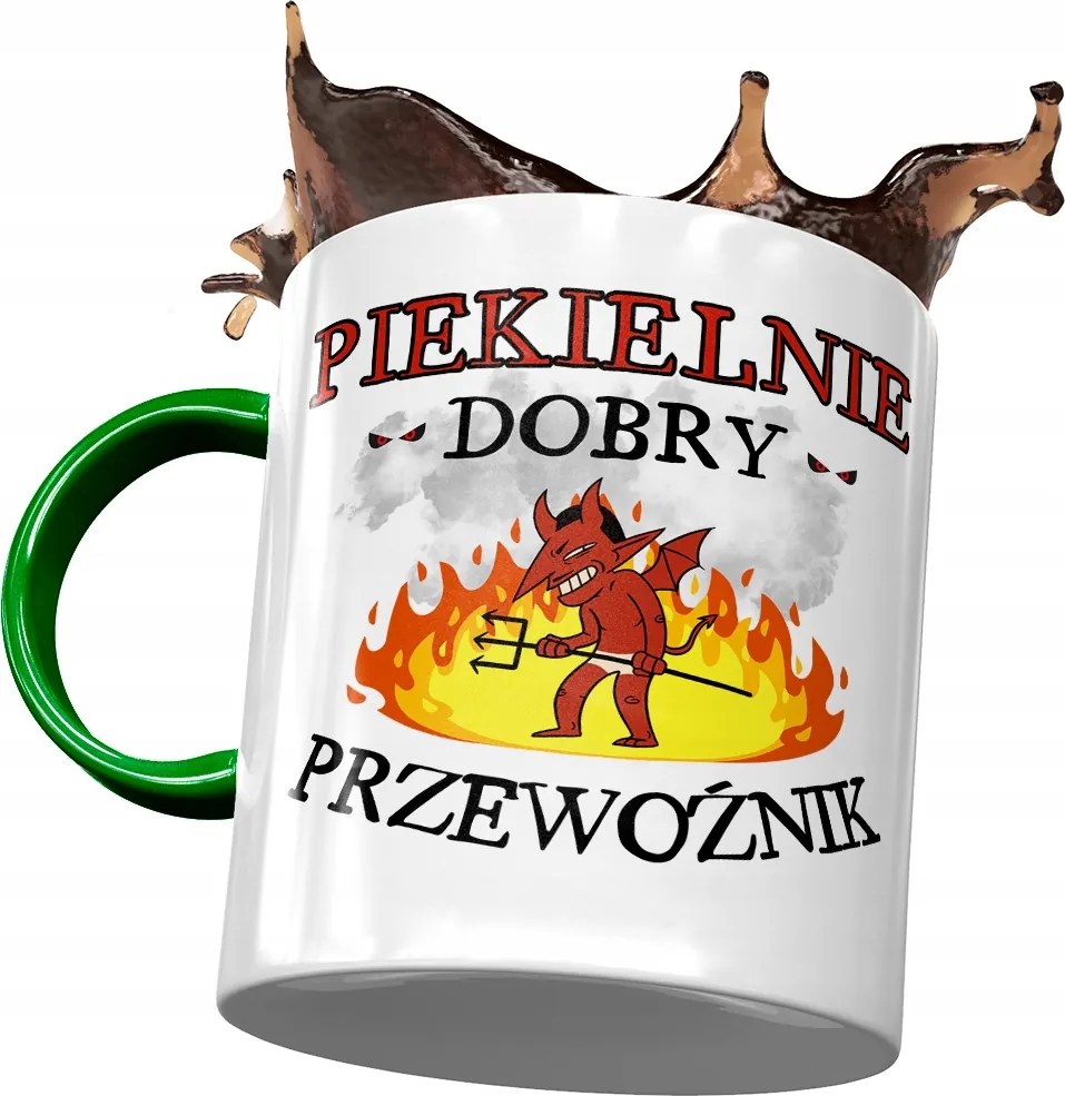 Zöld Bögre Fuvarozónak Pokolian Jó Nyomtatott Fotóval