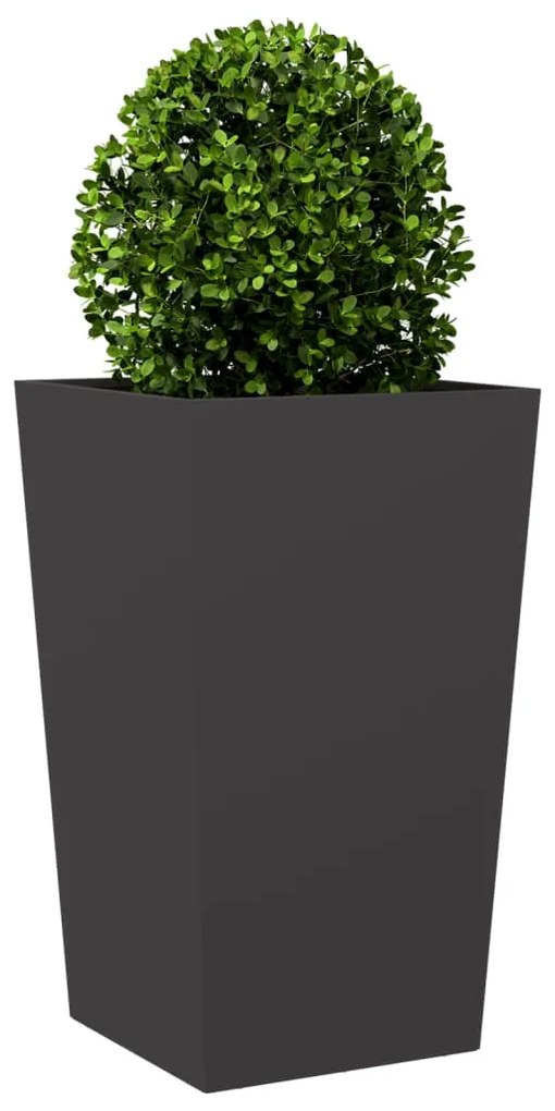 fekete acél kerti növénytartó 45 x 45 x 75 cm