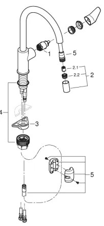GROHE 30562000 - Mosogató csaptelep START CURVE 357 mm fényes króm