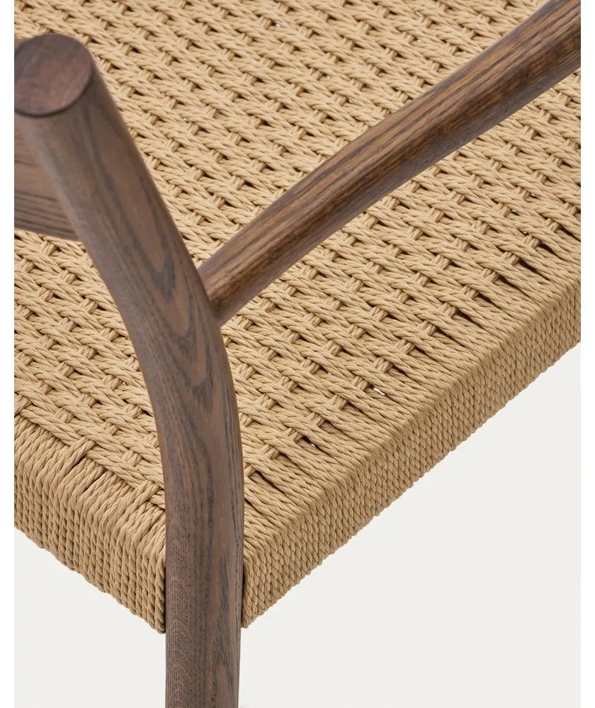 Barna-natúr színű tölgyfa étkezőszék Yalia – Kave Home