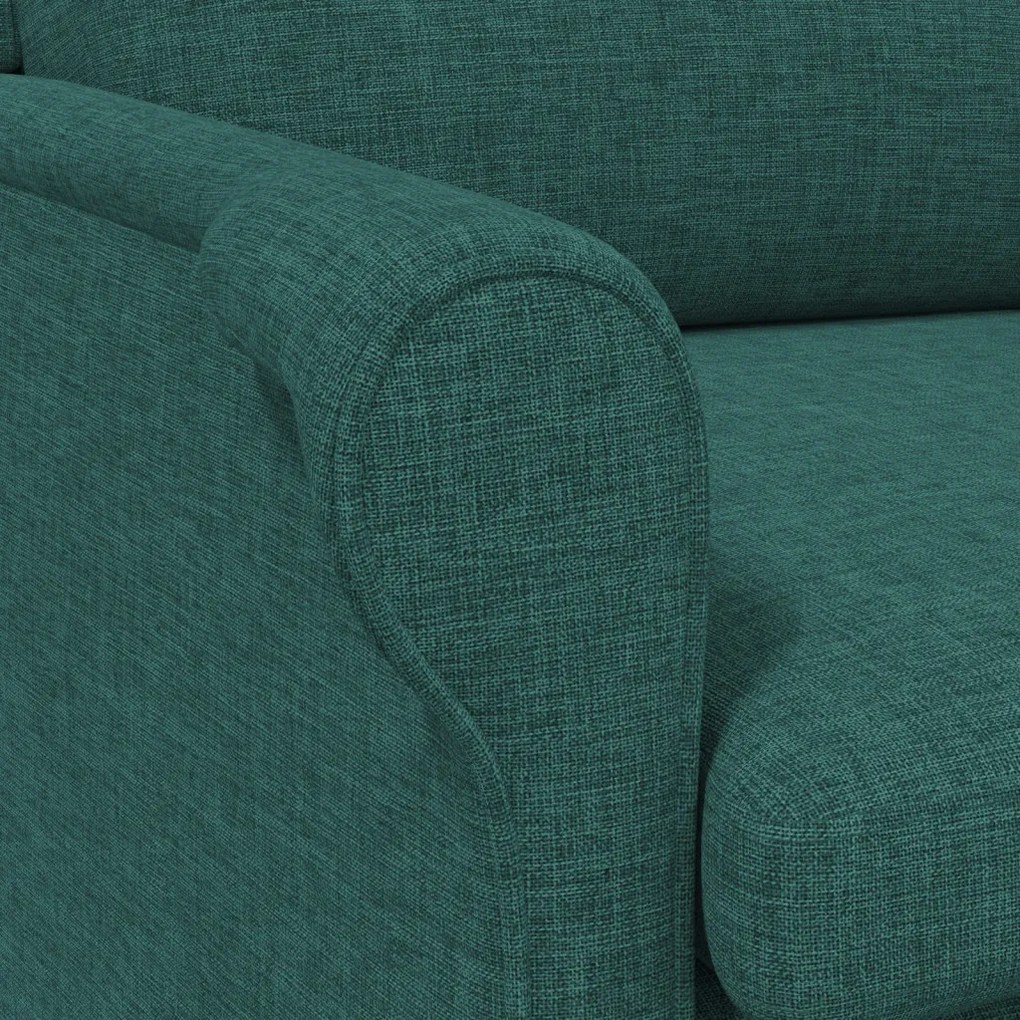 Modern Karosszék Sötét Zöld Szövet, Fa Standard Ergonomikus