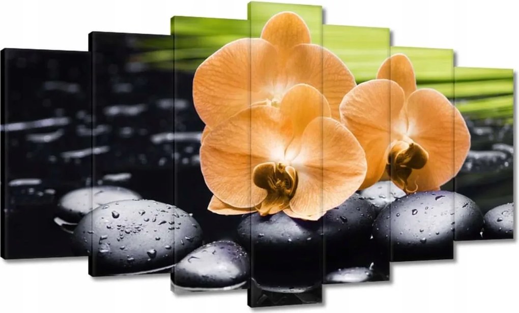 Vászonkép 140x80 Narancssárga orchideák